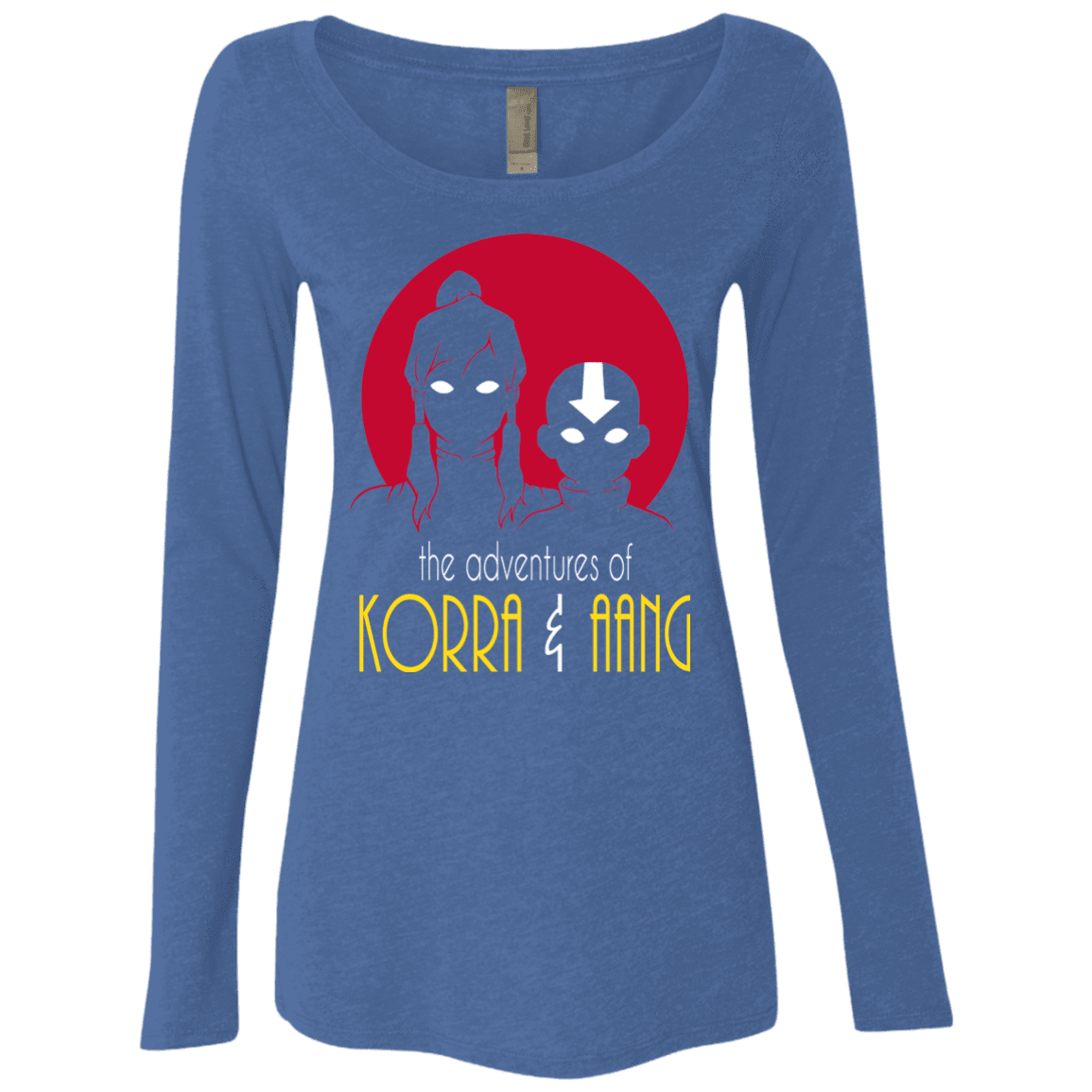 T-Shirts Vintage Royal / S Adventures of Korra & Aang Women's Triblend Long Sleeve Shirt