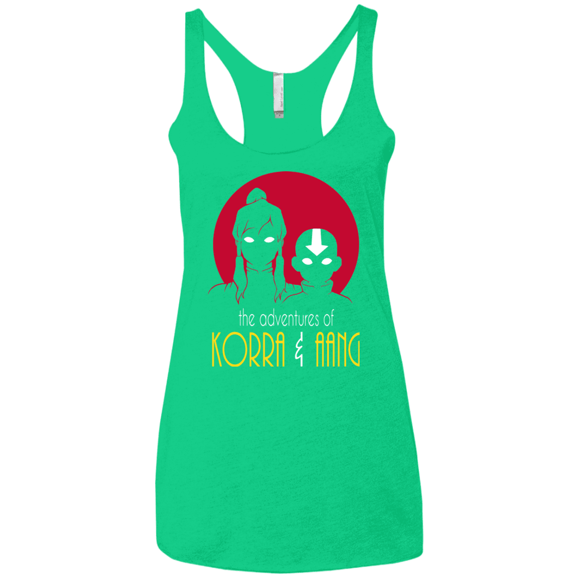 T-Shirts Envy / X-Small Adventures of Korra & Aang Women's Triblend Racerback Tank