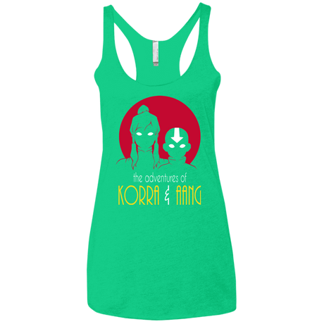 T-Shirts Envy / X-Small Adventures of Korra & Aang Women's Triblend Racerback Tank