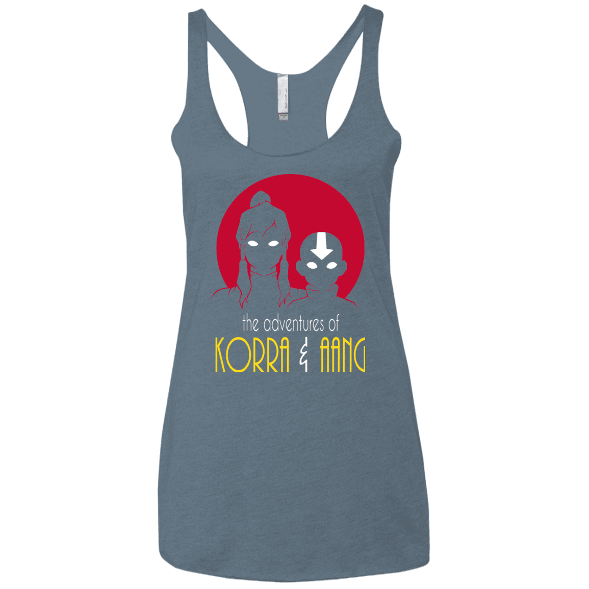 T-Shirts Indigo / X-Small Adventures of Korra & Aang Women's Triblend Racerback Tank