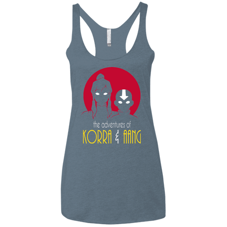 T-Shirts Indigo / X-Small Adventures of Korra & Aang Women's Triblend Racerback Tank