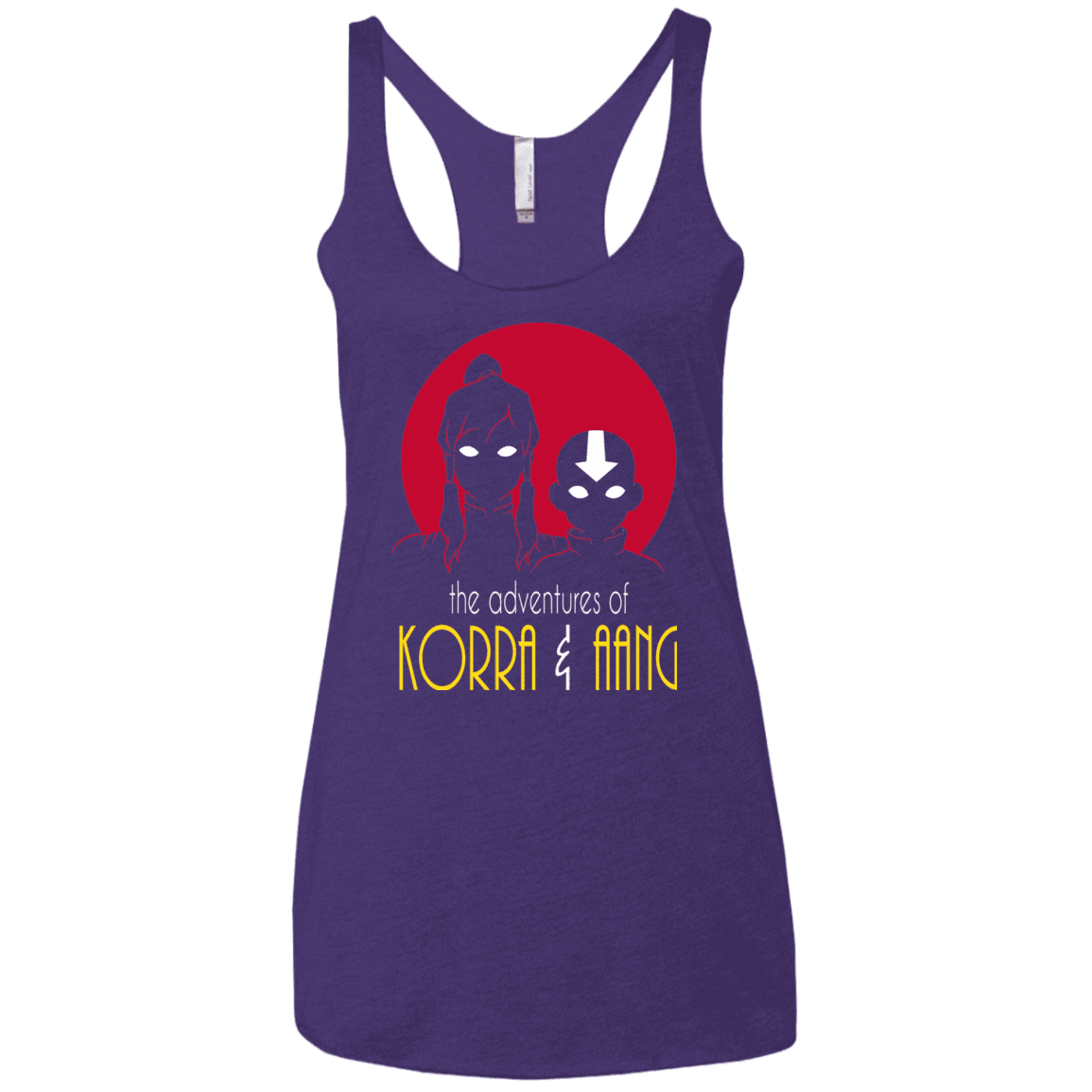 T-Shirts Purple Rush / X-Small Adventures of Korra & Aang Women's Triblend Racerback Tank