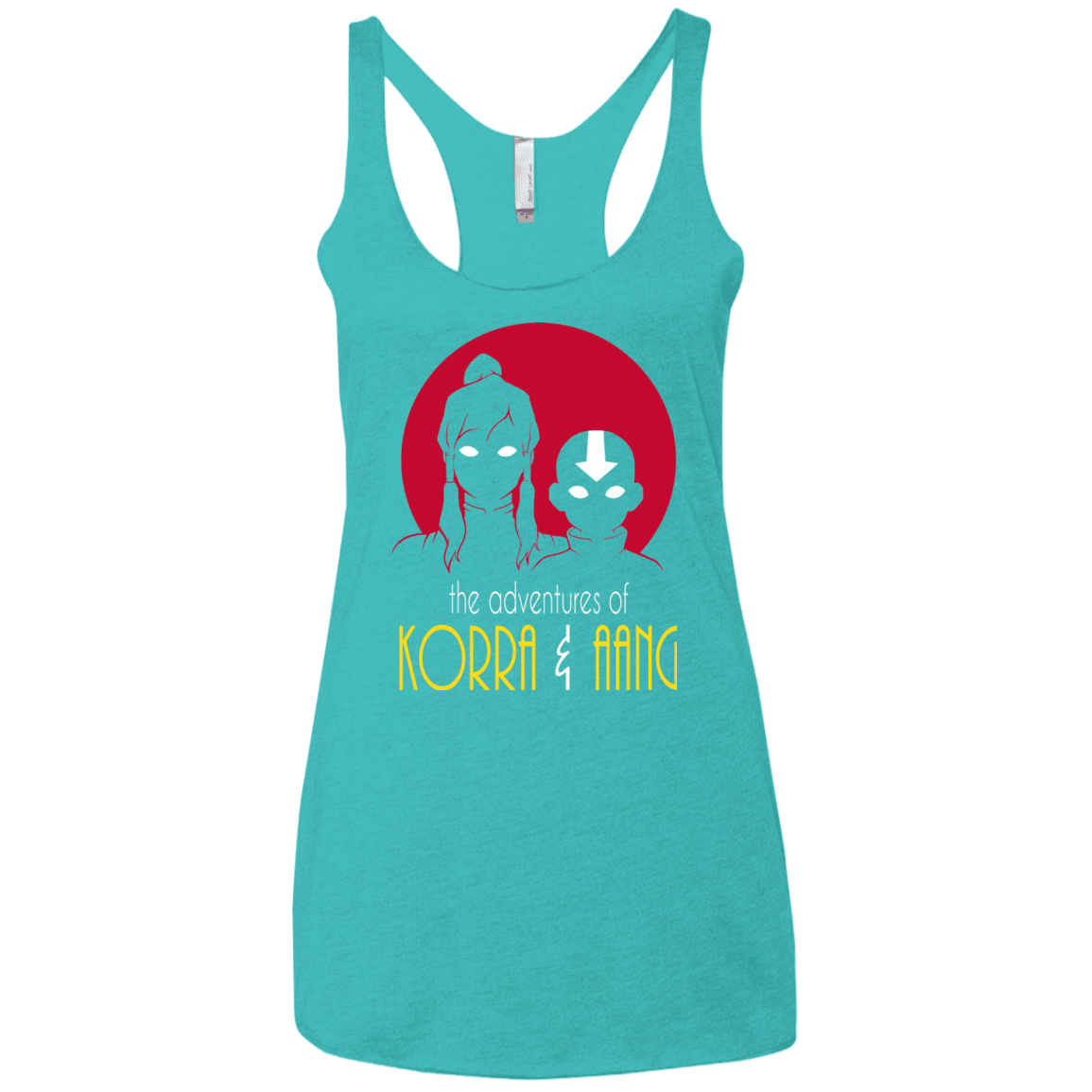 T-Shirts Tahiti Blue / X-Small Adventures of Korra & Aang Women's Triblend Racerback Tank