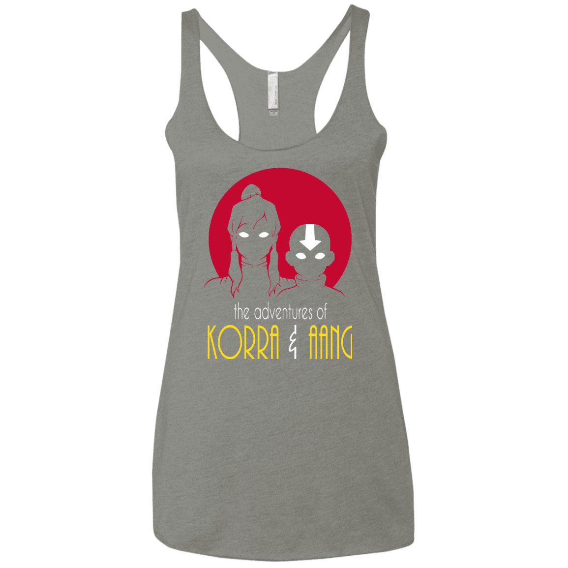 T-Shirts Venetian Grey / X-Small Adventures of Korra & Aang Women's Triblend Racerback Tank