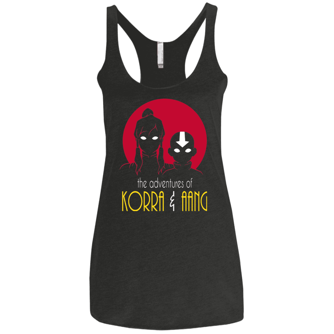 T-Shirts Vintage Black / X-Small Adventures of Korra & Aang Women's Triblend Racerback Tank
