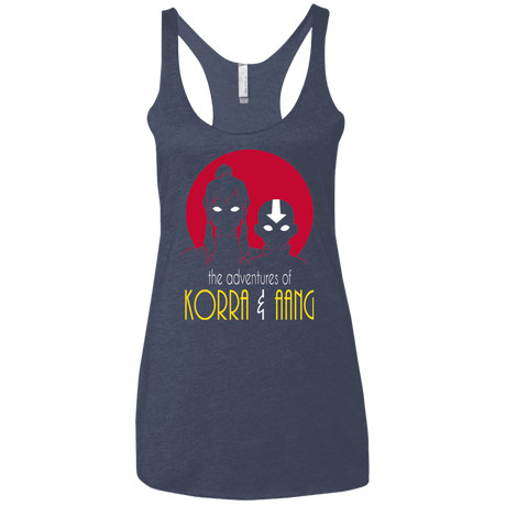 T-Shirts Vintage Navy / X-Small Adventures of Korra & Aang Women's Triblend Racerback Tank