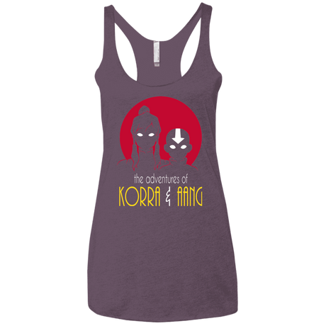 T-Shirts Vintage Purple / X-Small Adventures of Korra & Aang Women's Triblend Racerback Tank