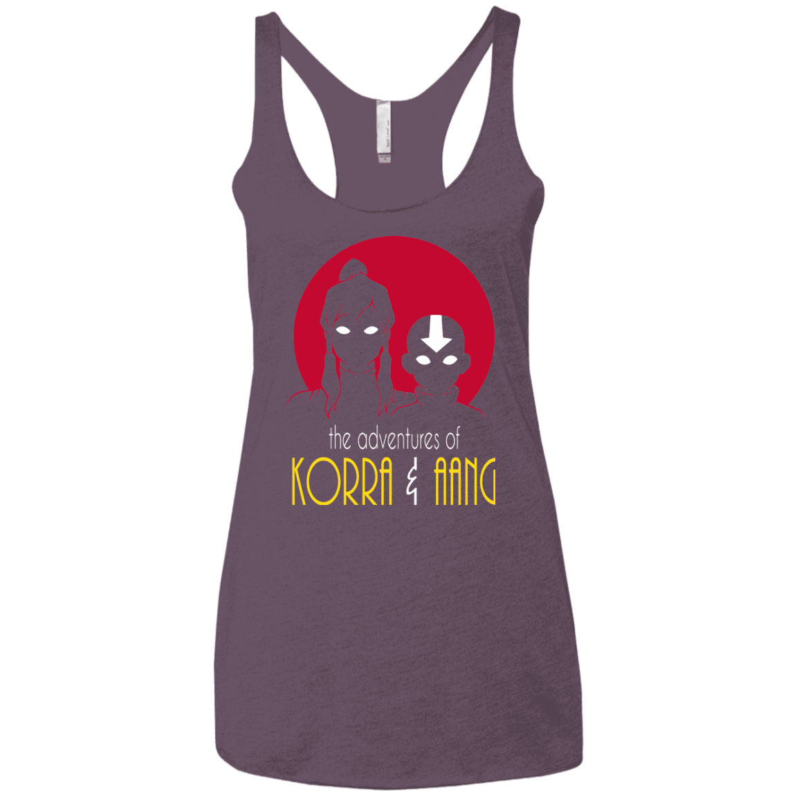 T-Shirts Vintage Purple / X-Small Adventures of Korra & Aang Women's Triblend Racerback Tank