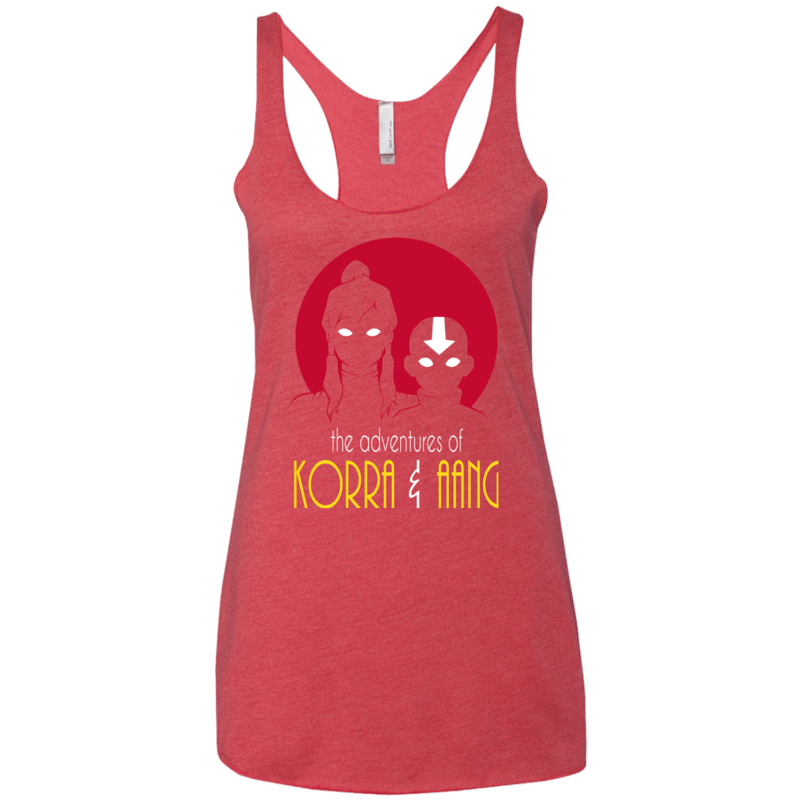 T-Shirts Vintage Red / X-Small Adventures of Korra & Aang Women's Triblend Racerback Tank