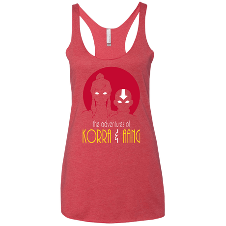 T-Shirts Vintage Red / X-Small Adventures of Korra & Aang Women's Triblend Racerback Tank