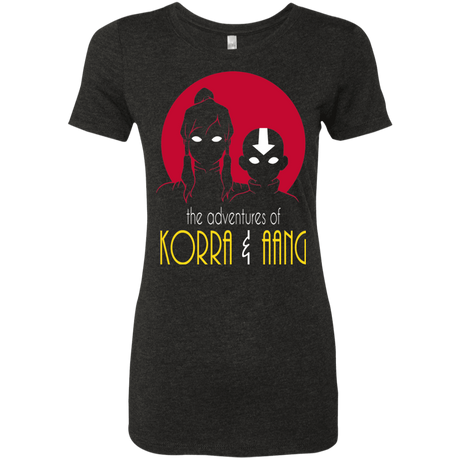 T-Shirts Vintage Black / S Adventures of Korra & Aang Women's Triblend T-Shirt