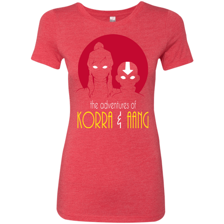 T-Shirts Vintage Red / S Adventures of Korra & Aang Women's Triblend T-Shirt