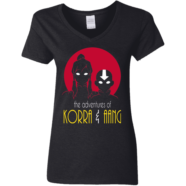 T-Shirts Black / S Adventures of Korra & Aang Women's V-Neck T-Shirt