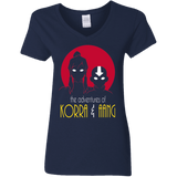 T-Shirts Navy / S Adventures of Korra & Aang Women's V-Neck T-Shirt