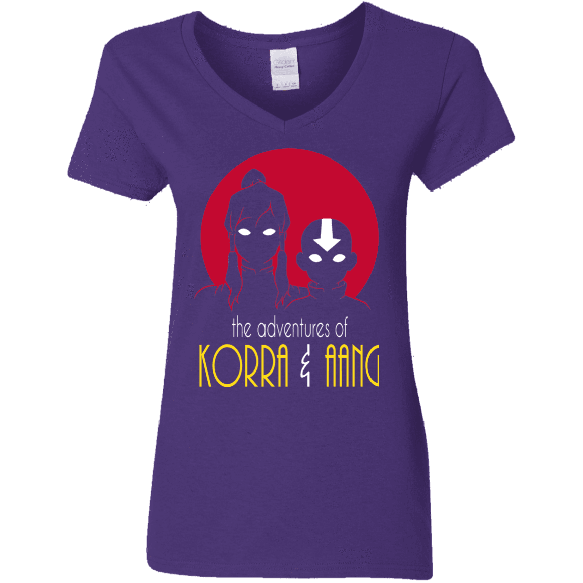 T-Shirts Purple / S Adventures of Korra & Aang Women's V-Neck T-Shirt
