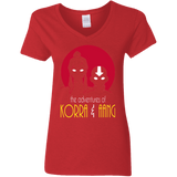 T-Shirts Red / S Adventures of Korra & Aang Women's V-Neck T-Shirt