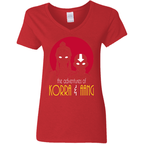 T-Shirts Red / S Adventures of Korra & Aang Women's V-Neck T-Shirt