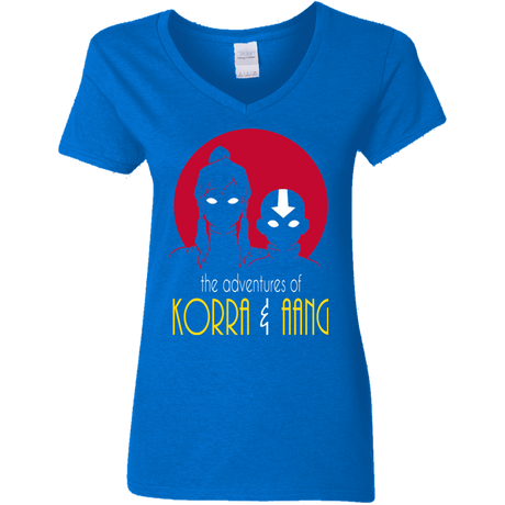 T-Shirts Royal / S Adventures of Korra & Aang Women's V-Neck T-Shirt