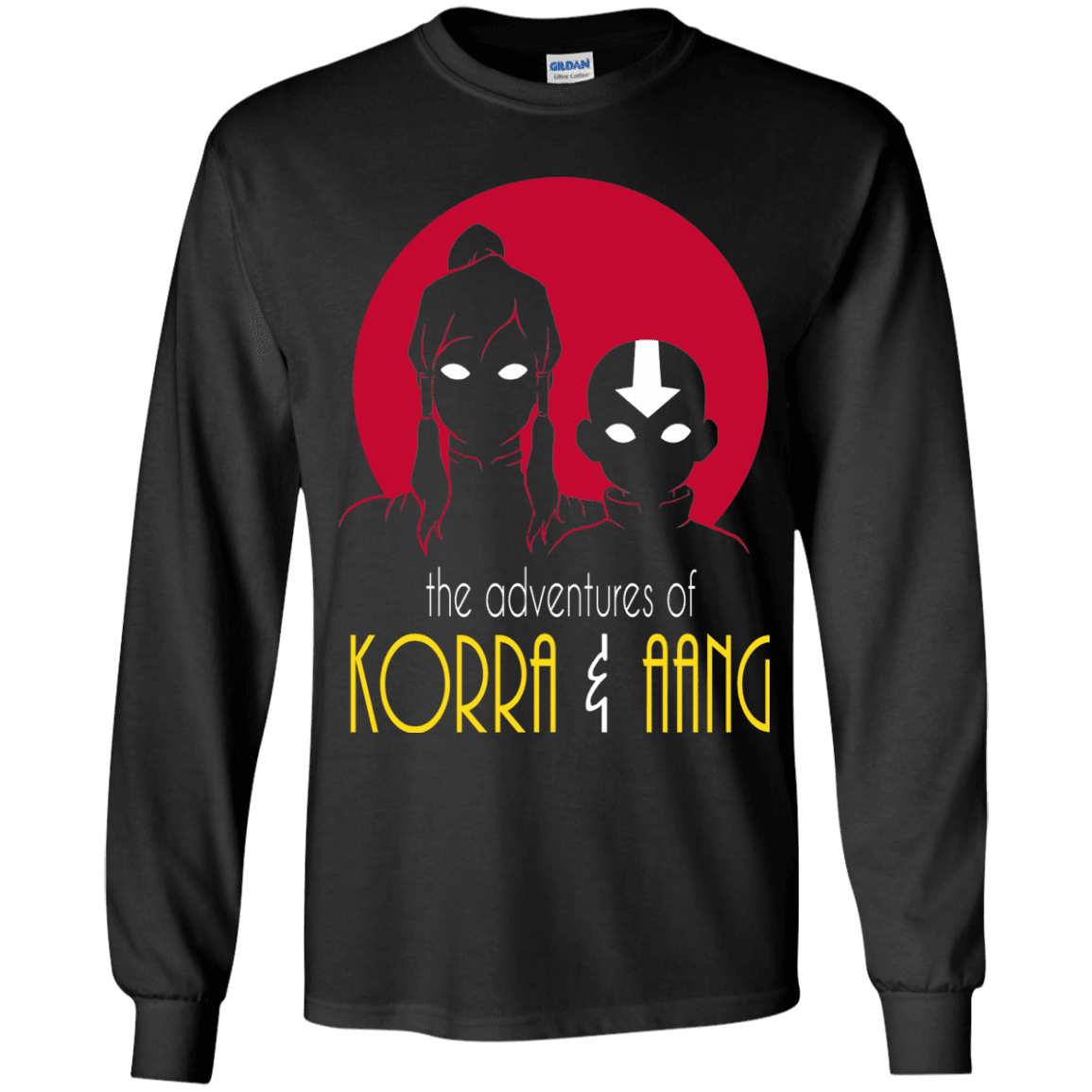 T-Shirts Black / YS Adventures of Korra & Aang Youth Long Sleeve T-Shirt