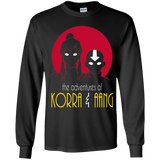 T-Shirts Black / YS Adventures of Korra & Aang Youth Long Sleeve T-Shirt