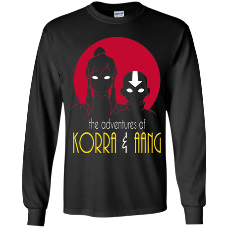 T-Shirts Black / YS Adventures of Korra & Aang Youth Long Sleeve T-Shirt