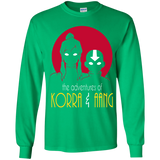 T-Shirts Irish Green / YS Adventures of Korra & Aang Youth Long Sleeve T-Shirt