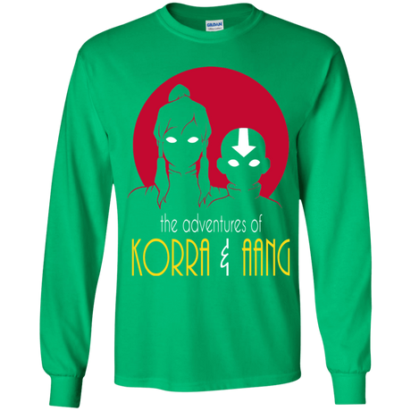 T-Shirts Irish Green / YS Adventures of Korra & Aang Youth Long Sleeve T-Shirt