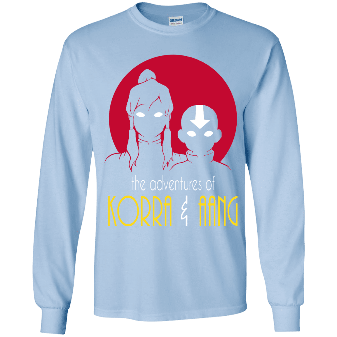 T-Shirts Light Blue / YS Adventures of Korra & Aang Youth Long Sleeve T-Shirt