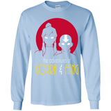 T-Shirts Light Blue / YS Adventures of Korra & Aang Youth Long Sleeve T-Shirt