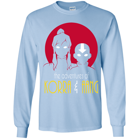 T-Shirts Light Blue / YS Adventures of Korra & Aang Youth Long Sleeve T-Shirt