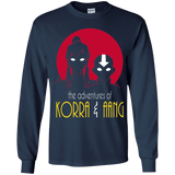 T-Shirts Navy / YS Adventures of Korra & Aang Youth Long Sleeve T-Shirt