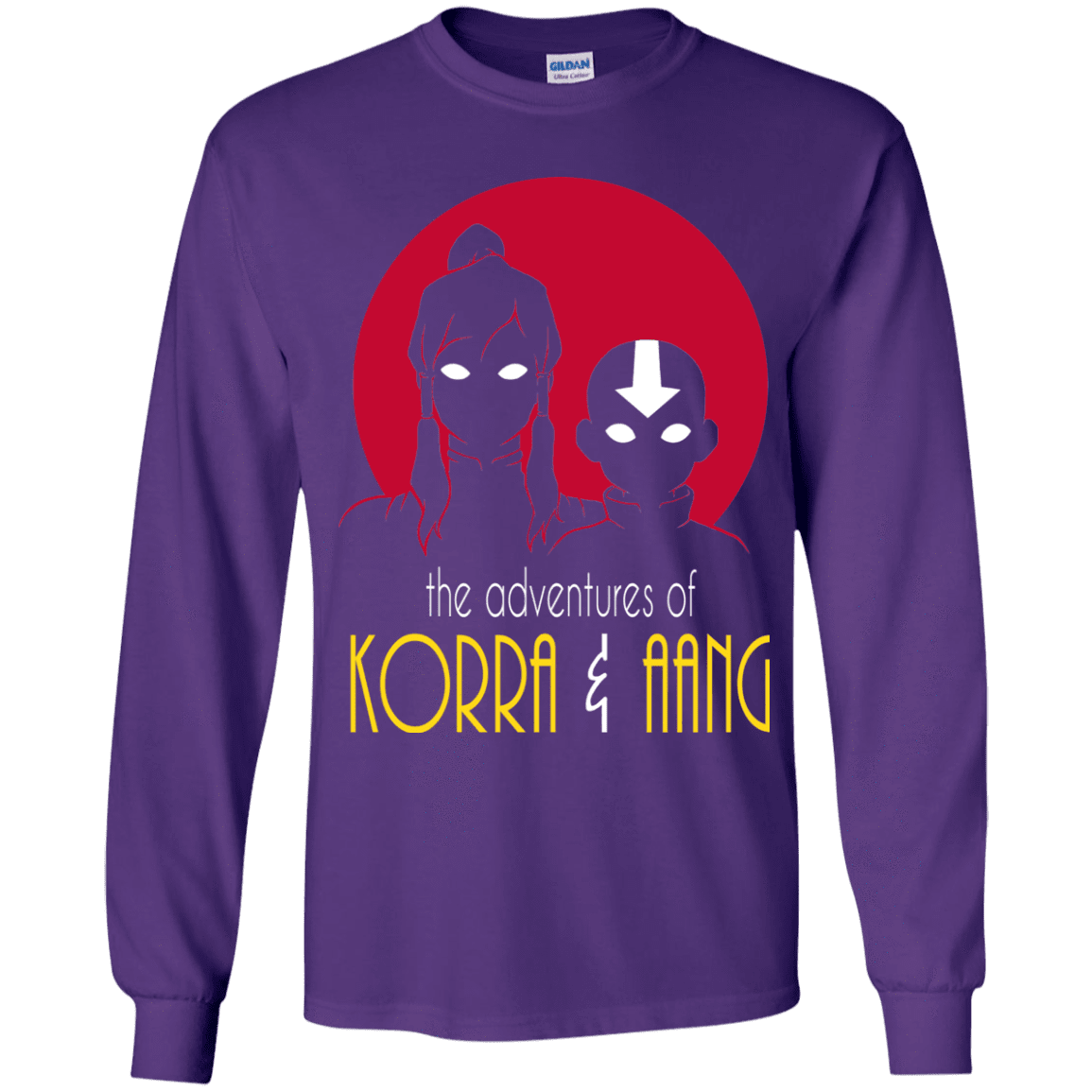 T-Shirts Purple / YS Adventures of Korra & Aang Youth Long Sleeve T-Shirt