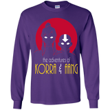 T-Shirts Purple / YS Adventures of Korra & Aang Youth Long Sleeve T-Shirt