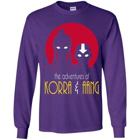 T-Shirts Purple / YS Adventures of Korra & Aang Youth Long Sleeve T-Shirt