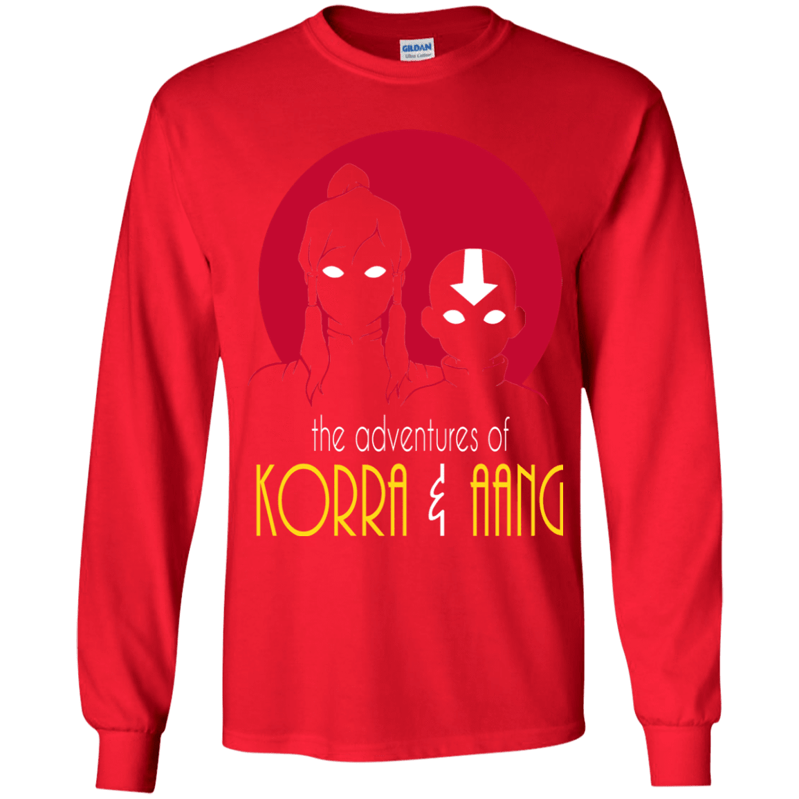 T-Shirts Red / YS Adventures of Korra & Aang Youth Long Sleeve T-Shirt