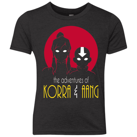 T-Shirts Vintage Black / YXS Adventures of Korra & Aang Youth Triblend T-Shirt