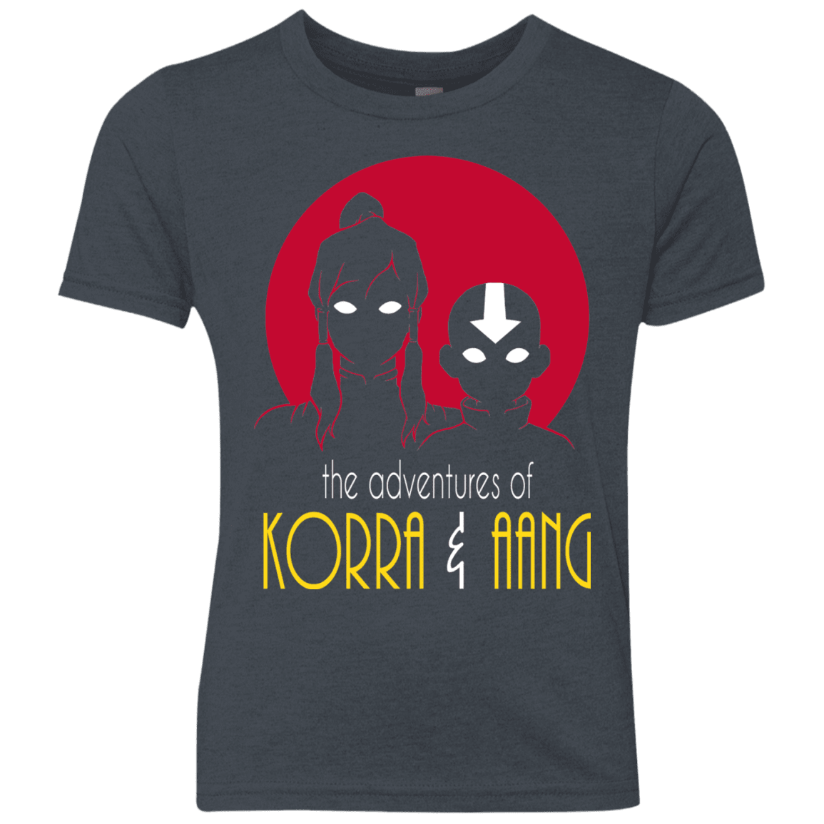 T-Shirts Vintage Navy / YXS Adventures of Korra & Aang Youth Triblend T-Shirt