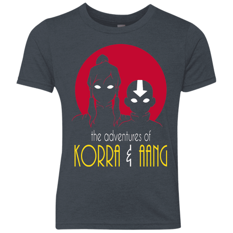 T-Shirts Vintage Navy / YXS Adventures of Korra & Aang Youth Triblend T-Shirt