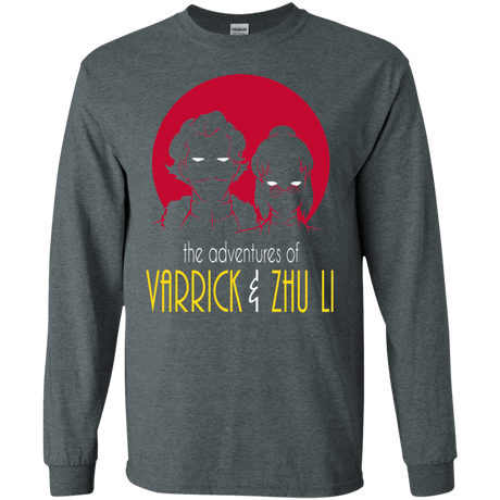 T-Shirts Dark Heather / S Adventures of Varrick & Zhu Li Men's Long Sleeve T-Shirt