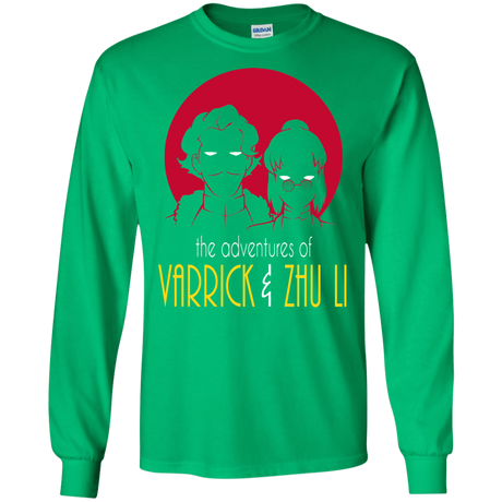 T-Shirts Irish Green / S Adventures of Varrick & Zhu Li Men's Long Sleeve T-Shirt