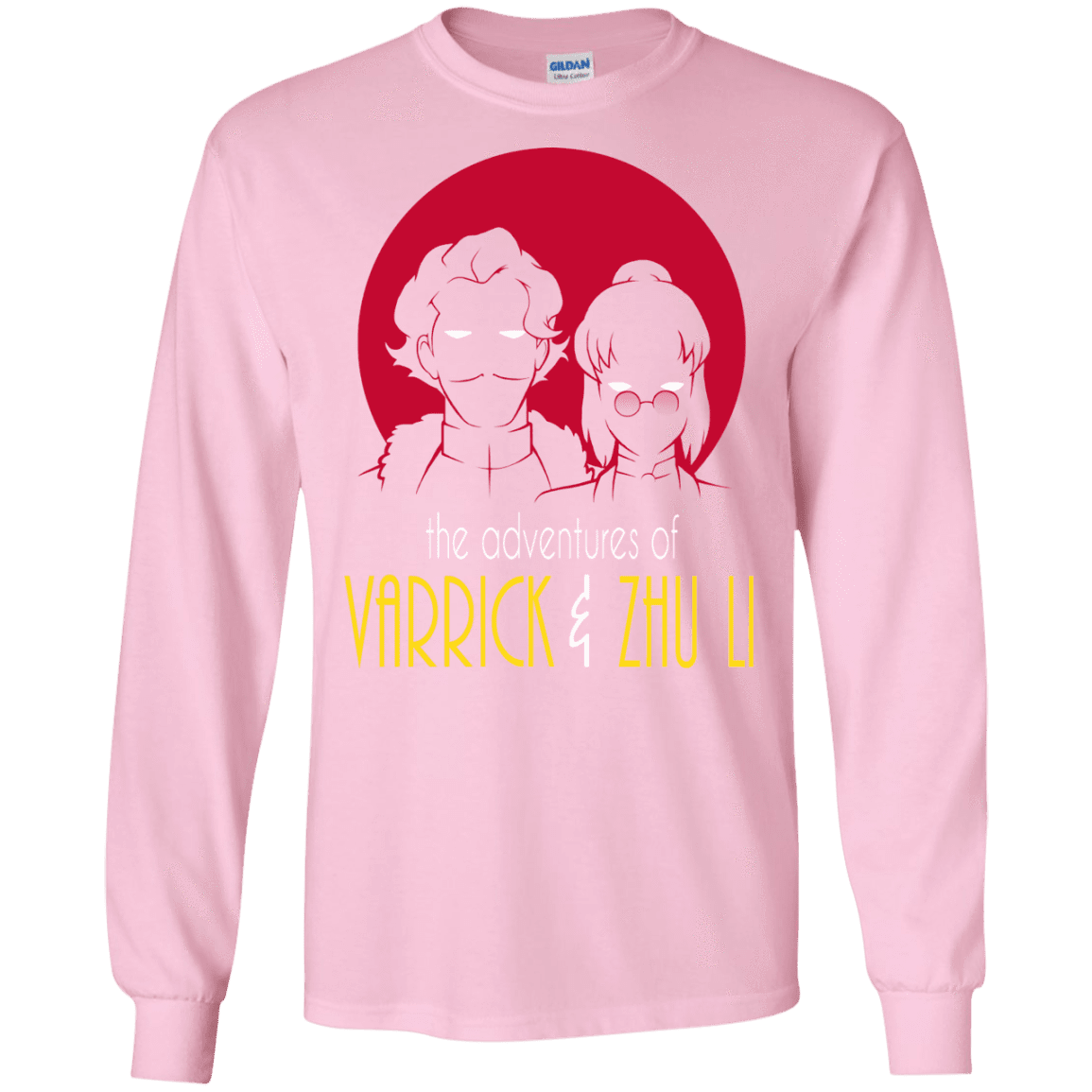T-Shirts Light Pink / S Adventures of Varrick & Zhu Li Men's Long Sleeve T-Shirt