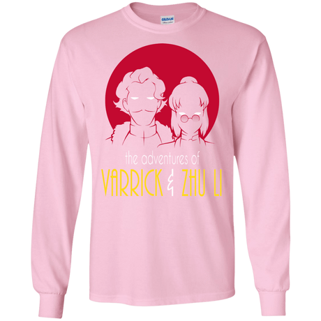 T-Shirts Light Pink / S Adventures of Varrick & Zhu Li Men's Long Sleeve T-Shirt