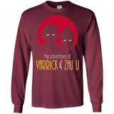 T-Shirts Maroon / S Adventures of Varrick & Zhu Li Men's Long Sleeve T-Shirt