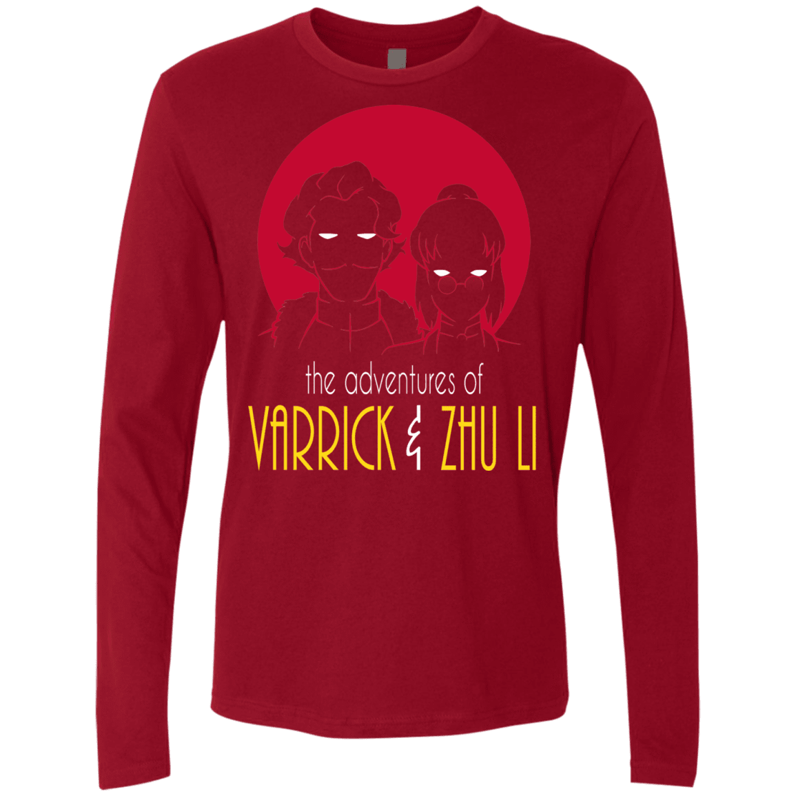 T-Shirts Cardinal / S Adventures of Varrick & Zhu Li Men's Premium Long Sleeve