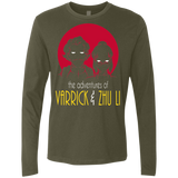 T-Shirts Military Green / S Adventures of Varrick & Zhu Li Men's Premium Long Sleeve