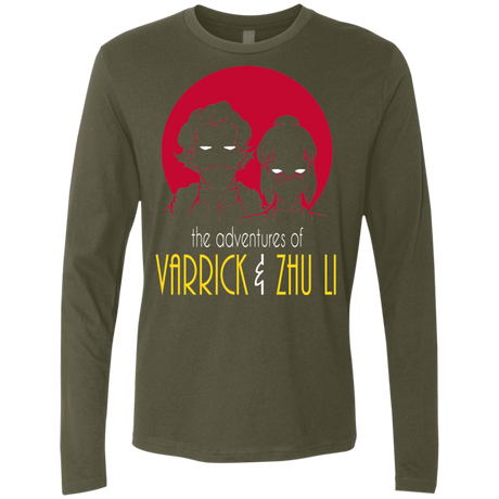 T-Shirts Military Green / S Adventures of Varrick & Zhu Li Men's Premium Long Sleeve