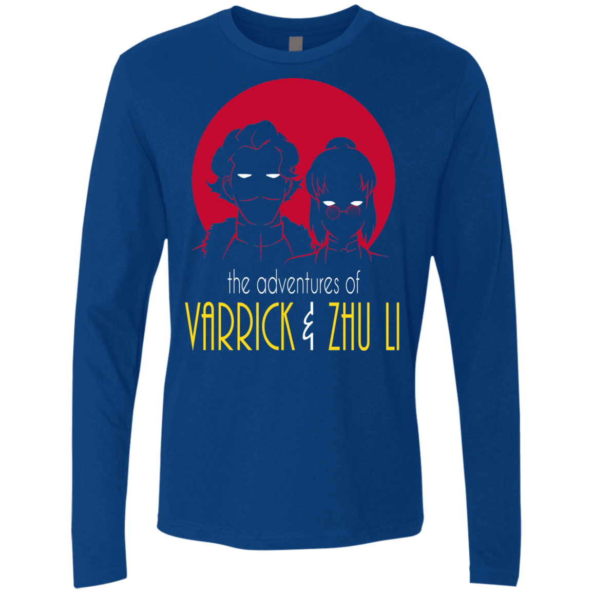 T-Shirts Royal / S Adventures of Varrick & Zhu Li Men's Premium Long Sleeve