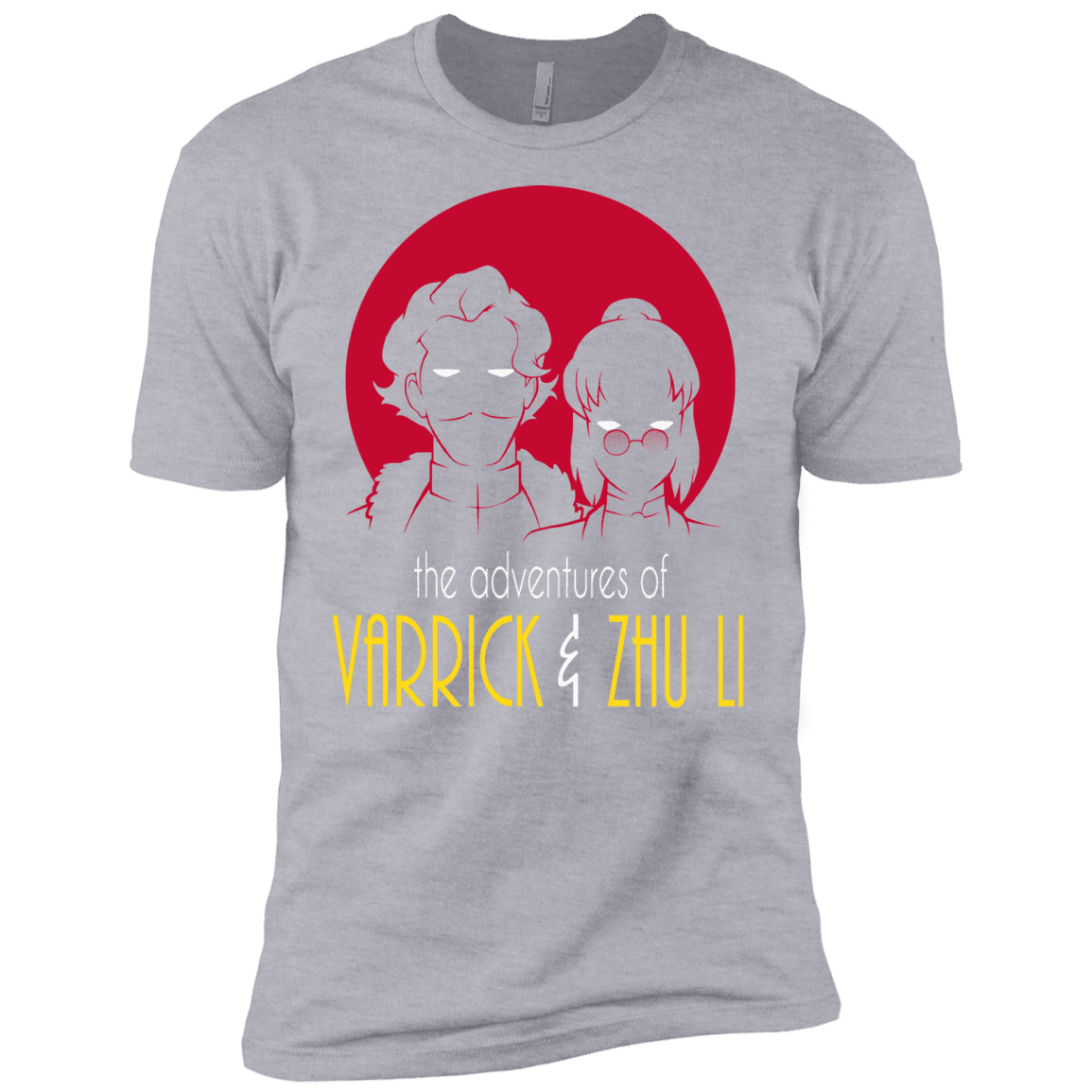 T-Shirts Heather Grey / X-Small Adventures of Varrick & Zhu Li Men's Premium T-Shirt