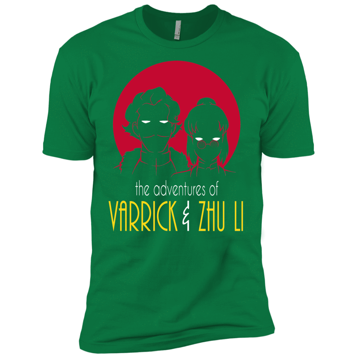 T-Shirts Kelly Green / X-Small Adventures of Varrick & Zhu Li Men's Premium T-Shirt