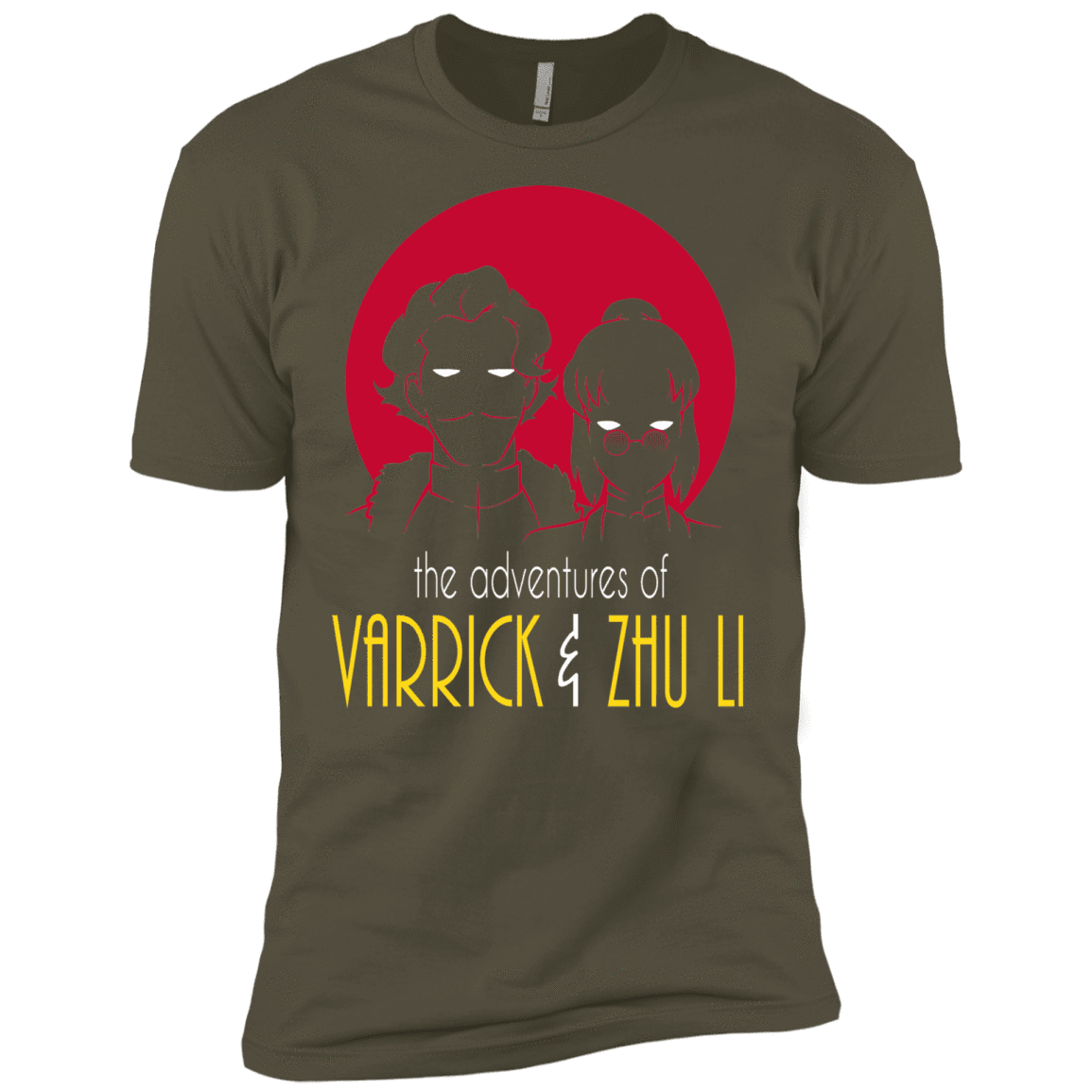 T-Shirts Military Green / X-Small Adventures of Varrick & Zhu Li Men's Premium T-Shirt
